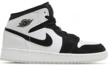 Black Jordan 1 Mid SE GS Shoes Kids YW4503-256