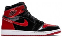 Red Jordan 1 Retro High OG Patent Shoes Womens AL6359-633