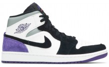Purple Jordan 1 Mid SE Shoes Womens CV5563-657