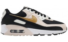 Black Metal Gold Nike Wmns Air Max 90 Shoes Womens EE7863-495