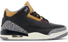 Black Gold Jordan 3 Retro Shoes Mens KE7229-224