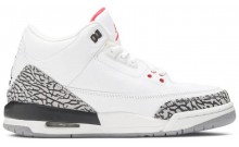 White Jordan 3 Retro GS Shoes Kids KM7862-025