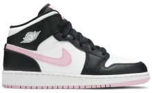 White Light Pink Jordan 1 Mid Shoes Womens LW6183-060