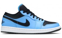 Blue Black Jordan 1 Low Shoes Mens NI1581-368