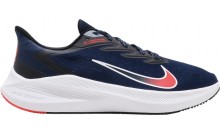 Navy Red Nike Zoom Winflo 7 Shoes Mens NJ0961-985
