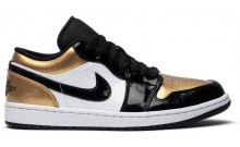 Gold Jordan 1 Low Shoes Mens OI8925-715