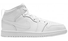 White Jordan 1 Mid PS Shoes Kids QI6133-573
