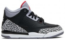 Black Jordan 3 Retro OG PS Shoes Kids QS9450-143