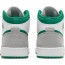 Grey Deep Green Jordan 1 Mid SE GS Shoes Kids QZ8393-452