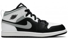 White Grey Jordan 1 Mid PS Shoes Kids RA2957-214