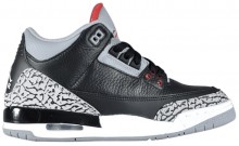 Black Jordan 3 Retro GS Shoes Kids RK9332-889