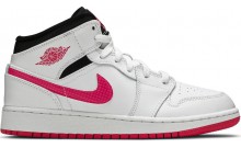 Pink Jordan 1 Retro Mid GS Shoes Womens RM5056-906
