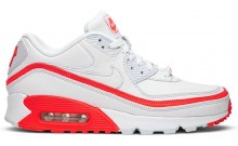 White Red Nike Undefeated x Air Max 90 Shoes Mens SD4614-951