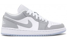 White Grey Jordan 1 Low Shoes Womens SP9951-168
