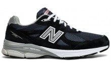 Navy New Balance 990v3 Made In USA Shoes Womens TT8241-022