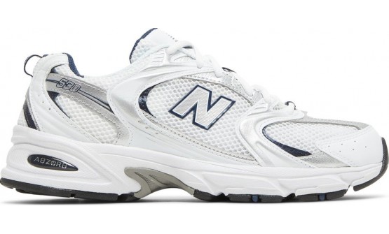 White Silver Blue New Balance 530 Shoes Womens UC3223-535