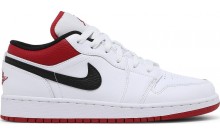 White Red Jordan 1 Low GS Shoes Kids XE5372-735