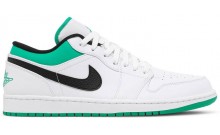 White Green Jordan 1 Low Shoes Mens XN2369-983