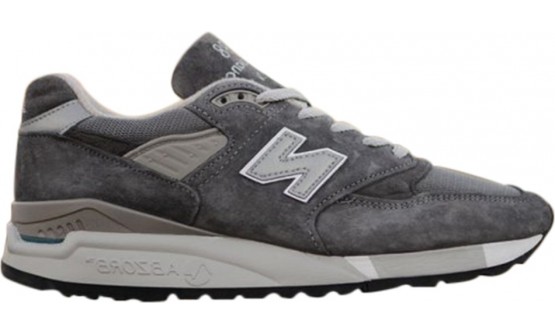 Grey White New Balance 998 Shoes Mens XX1249-667