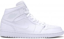 White Jordan 1 Mid Shoes Mens YD8536-333