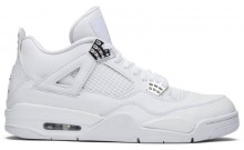 White Jordan 4 Retro Shoes Mens YE0544-244