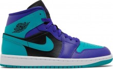 Black Purple Jordan Wmns Air Jordan 1 Mid Shoes Womens YI2863-446