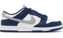 Navy Grey Dunk Low Shoes Womens ZA1682-912
