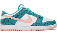 Wash Turquoise Snake Dunk Low Shoes Womens ZN9132-963