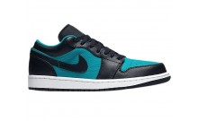 Blue Black Green Jordan 1 Low LT Shoes Womens JR8606-887