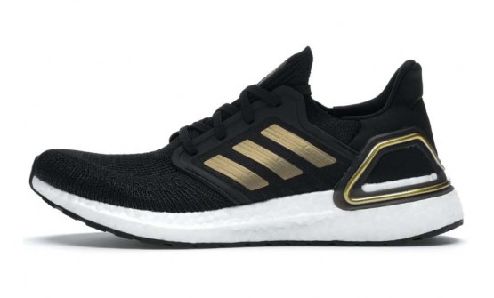 Black Gold White Adidas Ultra Boost 20 Shoes Womens DL5137-976