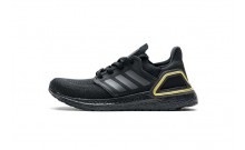 Black Gold Metal Adidas Ultra Boost 20 Shoes Womens EY4623-306