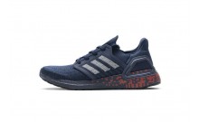 Dark Blue Red Adidas Ultra Boost 20 Shoes Mens NF3699-831