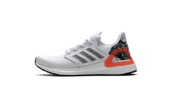 White Black Adidas Ultra Boost 20 Shoes Womens RY0138-075